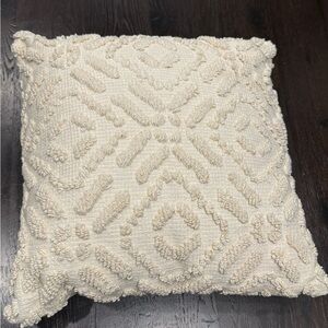 Tufted Cream Throw Pillows